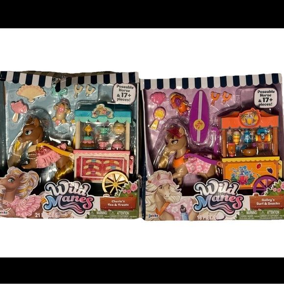 Other - Lot of 2 Wild Manes Cherie and Bailey Horse Playsets